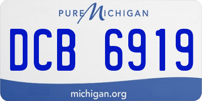 MI license plate DCB6919