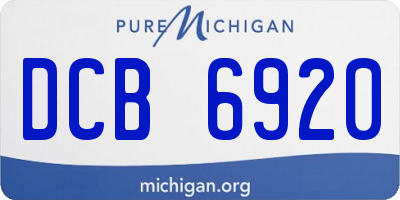 MI license plate DCB6920