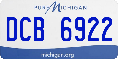 MI license plate DCB6922