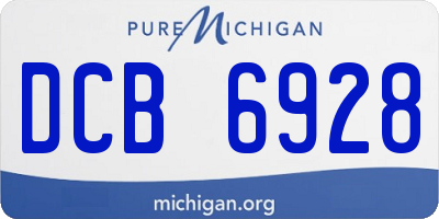 MI license plate DCB6928