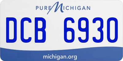 MI license plate DCB6930