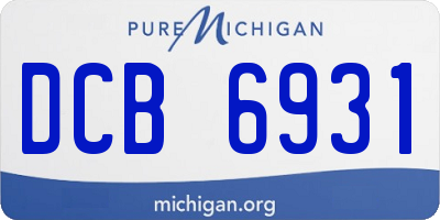 MI license plate DCB6931