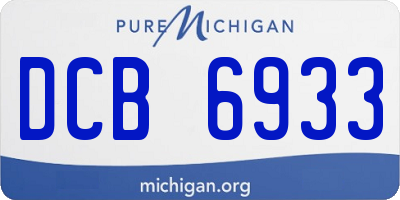 MI license plate DCB6933