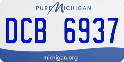MI license plate DCB6937