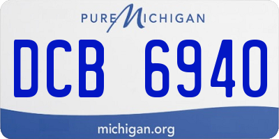 MI license plate DCB6940