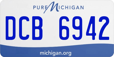 MI license plate DCB6942