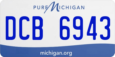 MI license plate DCB6943