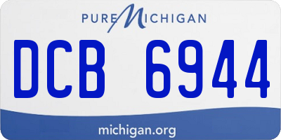 MI license plate DCB6944