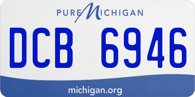 MI license plate DCB6946