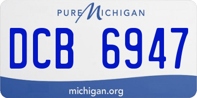 MI license plate DCB6947