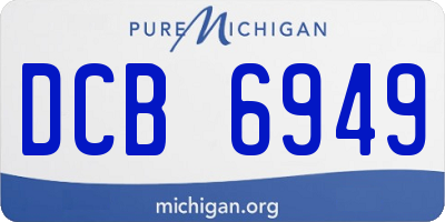 MI license plate DCB6949