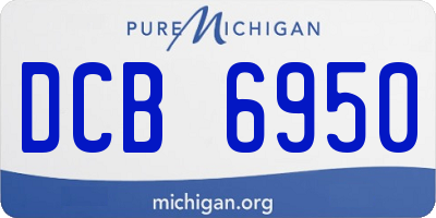 MI license plate DCB6950