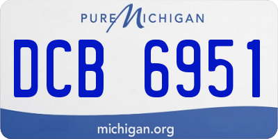 MI license plate DCB6951
