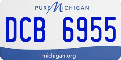 MI license plate DCB6955