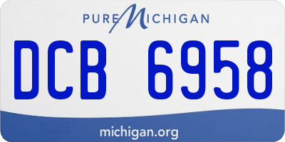 MI license plate DCB6958
