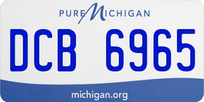 MI license plate DCB6965