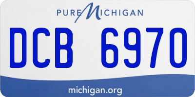 MI license plate DCB6970