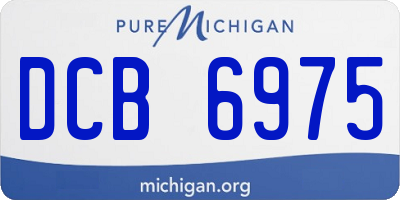 MI license plate DCB6975