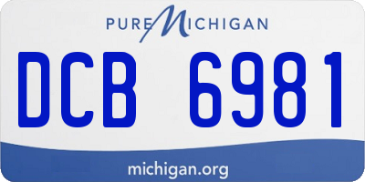 MI license plate DCB6981