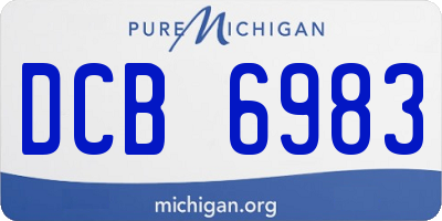 MI license plate DCB6983