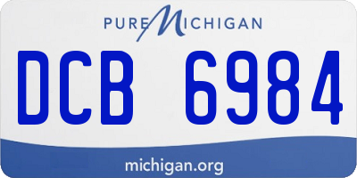 MI license plate DCB6984