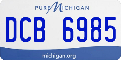 MI license plate DCB6985