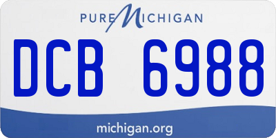 MI license plate DCB6988