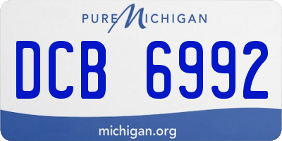 MI license plate DCB6992