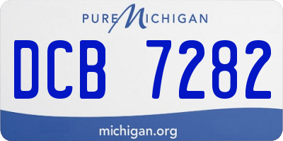 MI license plate DCB7282