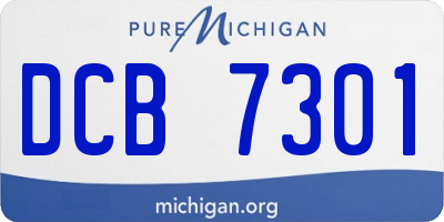 MI license plate DCB7301