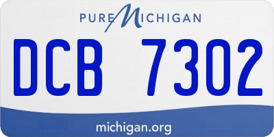 MI license plate DCB7302