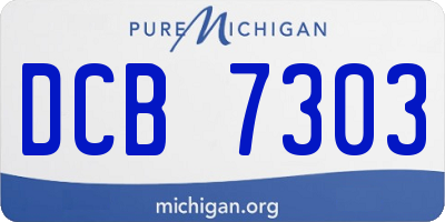 MI license plate DCB7303