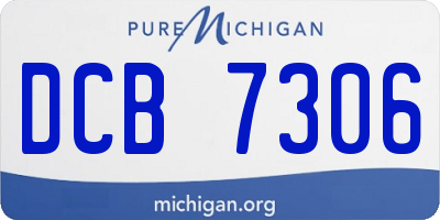 MI license plate DCB7306
