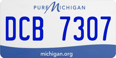MI license plate DCB7307