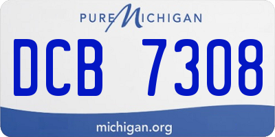 MI license plate DCB7308