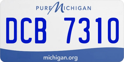 MI license plate DCB7310