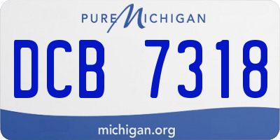 MI license plate DCB7318