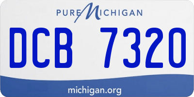 MI license plate DCB7320