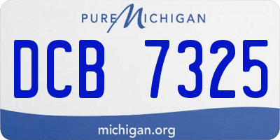 MI license plate DCB7325