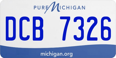MI license plate DCB7326