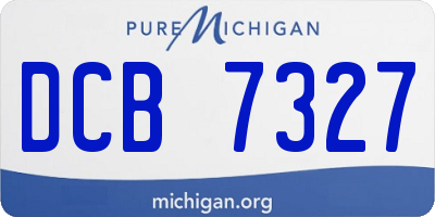 MI license plate DCB7327