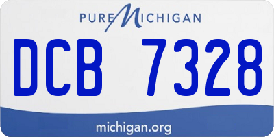 MI license plate DCB7328