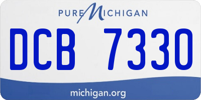 MI license plate DCB7330