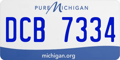 MI license plate DCB7334