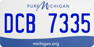 MI license plate DCB7335