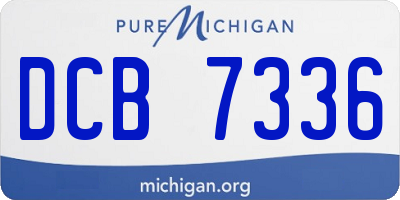 MI license plate DCB7336