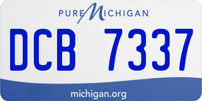 MI license plate DCB7337