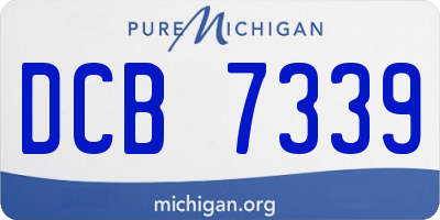 MI license plate DCB7339