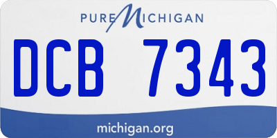 MI license plate DCB7343