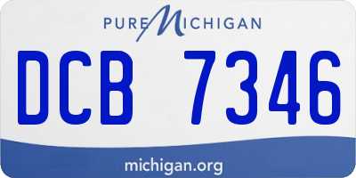 MI license plate DCB7346
